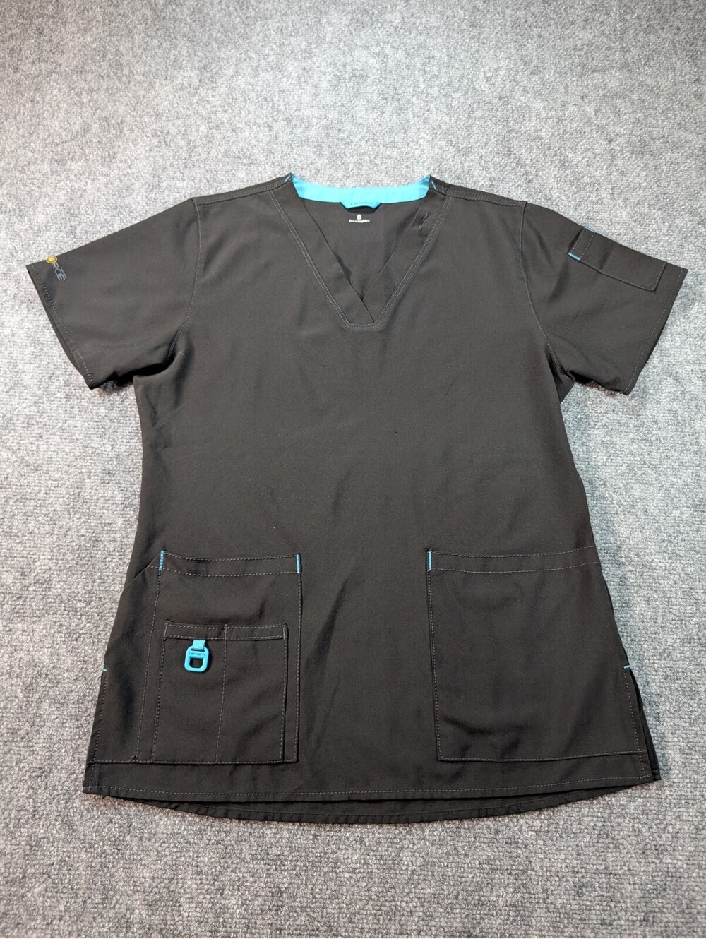 Carhartt Women's Black V-Neck Scrub Top Size Small